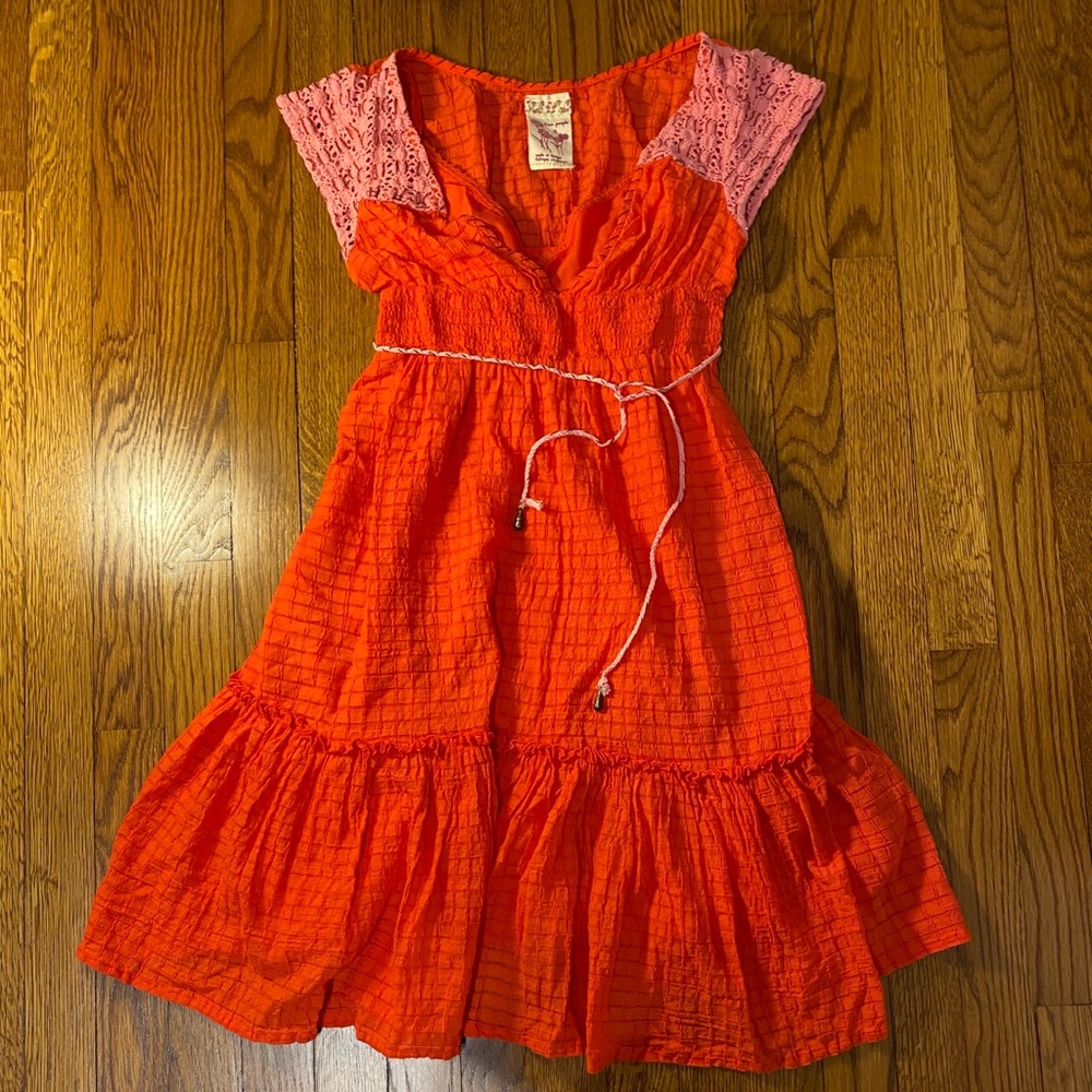 🛑SOLD🛑 Coral NWOT Free people mini dress